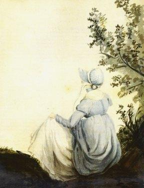 A watercolor painting of Jane Austen by her sister Cassandra. (Public domain)