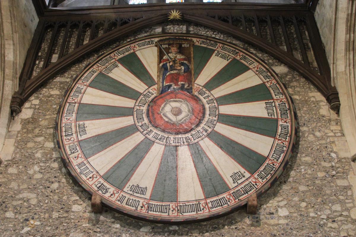 A replica of the famous Round Table of Arthurian legend at Winchester Castle. (Wibke Carter)