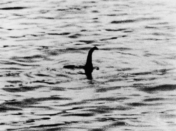 A view of the Loch Ness Monster, near Inverness, Scotland, on April 19, 1934. The photograph, one of two pictures known as the 'surgeon's photographs,' was allegedly taken by Colonel Robert Kenneth Wilson, though it was later exposed as a hoax. (Keystone/Getty Images)
