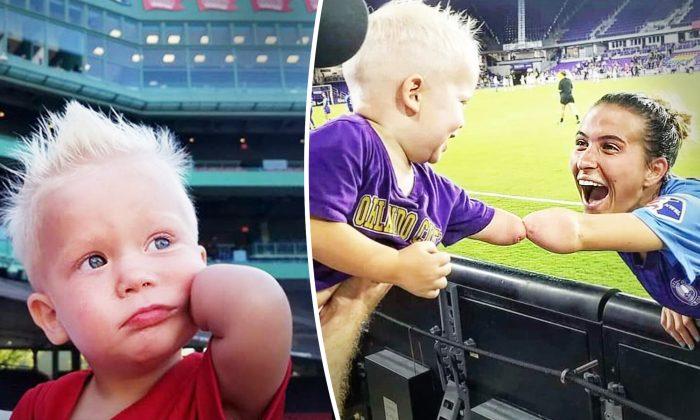 Photo: Boy With Limb Difference ‘Fist Bumping’ With Soccer Star Goes Insanely Viral–Now, the Story Behind It