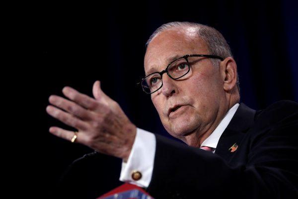 White House economic adviser Larry Kudlow delivers remarks at SelectUSA Investment Summit in Washington on June 11, 2019. (Carlos Barria/Reuters)