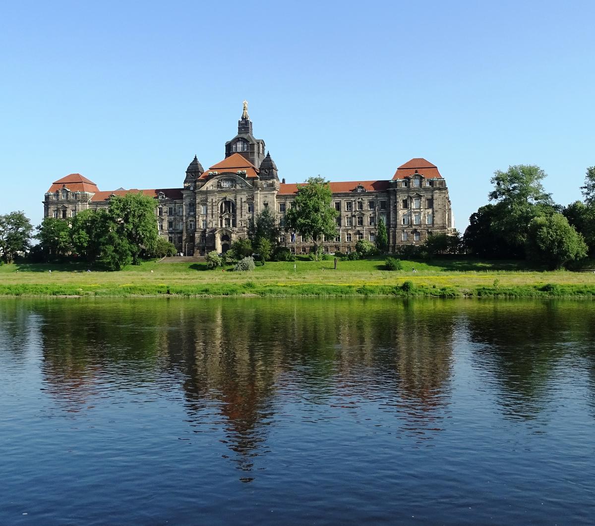 We docked across from the Parliament Building in Dresden. (John M. Smith)