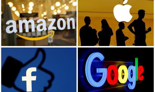FILE PHOTO: The logos of Amazon, Apple, Facebook and Google are seen in a combination photo from Reuters files. (REUTERS)
