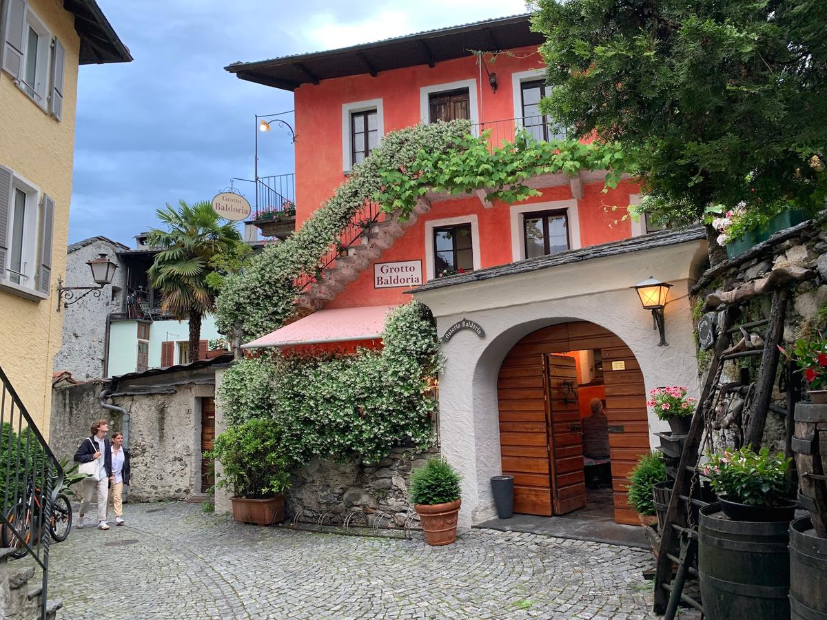 Dining is family style at Grotto Baldoria in Ascona, Switzerland. (Skye Sherman)