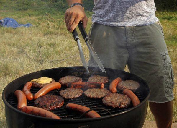 Hamburgers and hot dogs on the grill. (Alex Brandon, File/AP Photo)