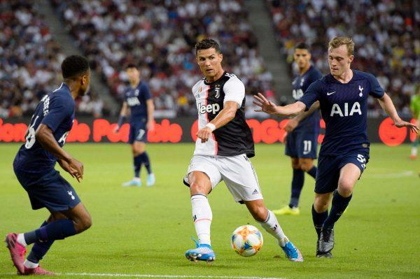 Cristiano Ronaldo of Juve in action during the International Champions Cup match between Juventus and Tottenham Hotspur at the Singapore National Stadium on July 21, 2019. (Yu Chun Christopher Wong / Eurasia Sport Images)