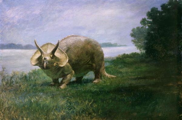 A 1901 illustration of Triceratops by Charles R. Knight. (Public Domain/Wikipedia)