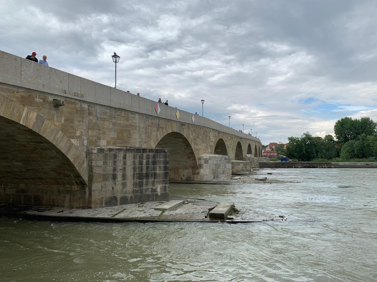Regensburg's Old Stone Bridge dates back to the 1100s. (Skye Sherman)