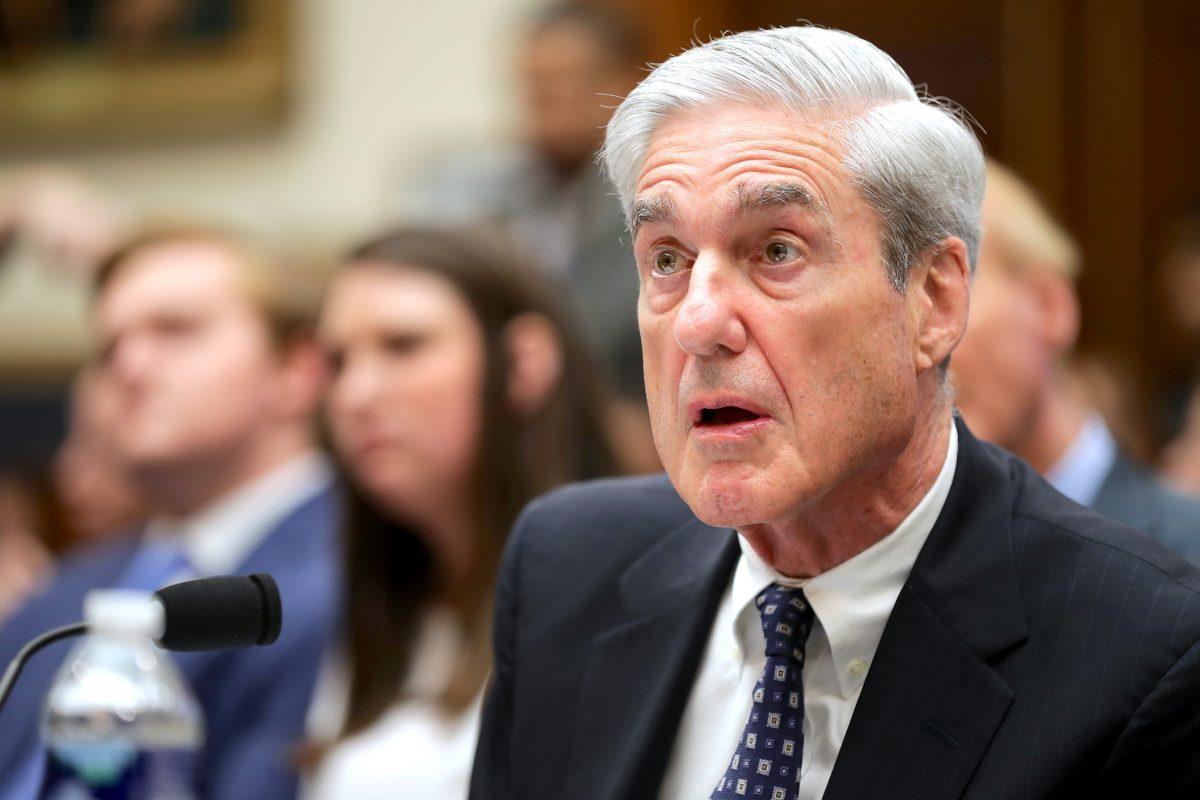 Former Special Counsel Robert Mueller testifies before the House Intelligence Committee on July 24, 2019. (Chip Somodevilla/Getty Images)