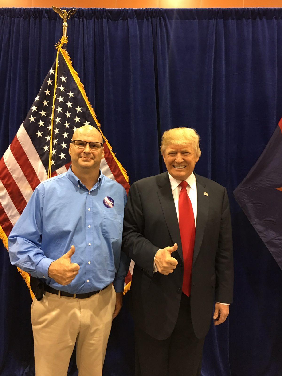 Steve Ronnebeck and President Donald Trump in a file photo. (Courtesy Steve Ronnebeck)
