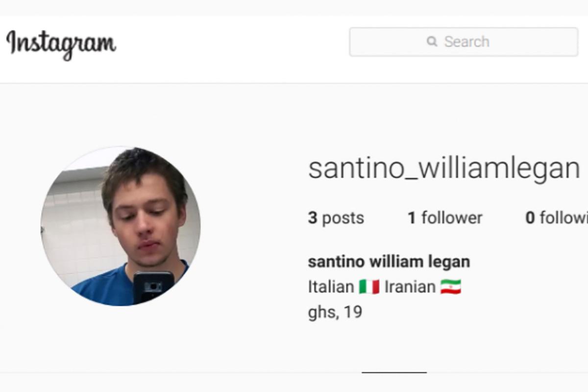 This screenshot of Santino William Legan's Instagram account shows a selfie of Legan, who opened fire with an "assault-type rifle" at the Gilroy Garlic Festival in Gilroy, Calif., killing two children and another man, on July 28, 2019. (Instagram via AP)