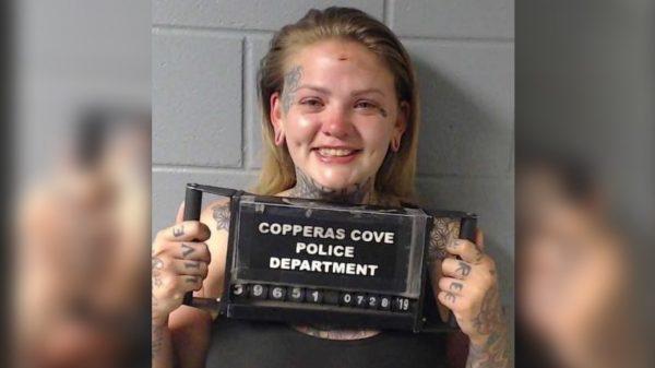 Samantha Vaughan, 26, was arrested after allegedly leaving her infant inside a running car while drinking alcohol inside a nightclub in Copperas Cove, Texas, on July 28, 2019. (Copperas Cove Police Department)