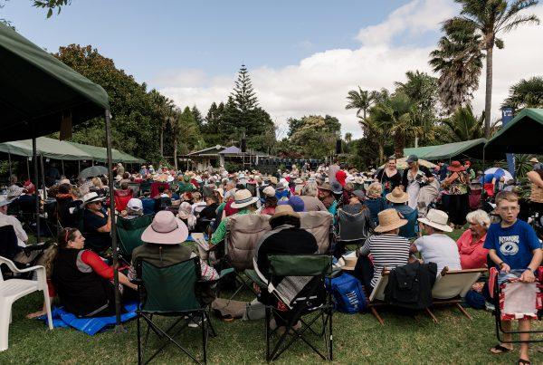 The crowd settles before a performance at Opera in the Garden, on March 9, 2019. (Tracey Morris Photography)