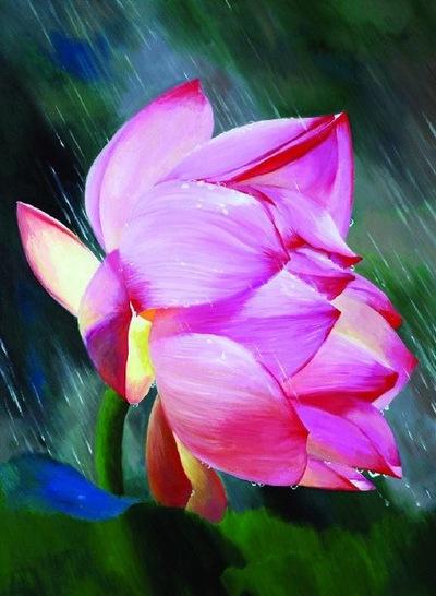 Pure Lotus in Muddy Water by Zheng Aixin. (Minghui.org)