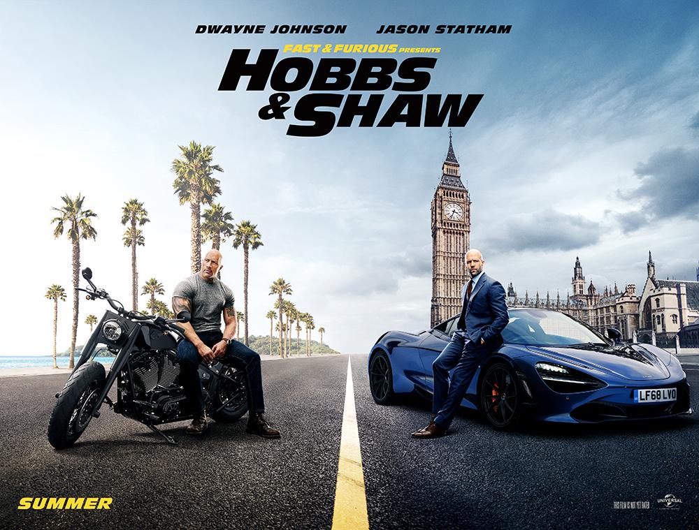 Dwayne Johnson (L) and Jason Statham in “Fast & Furious Presents: Hobbs & Shaw.” (Universal Pictures)