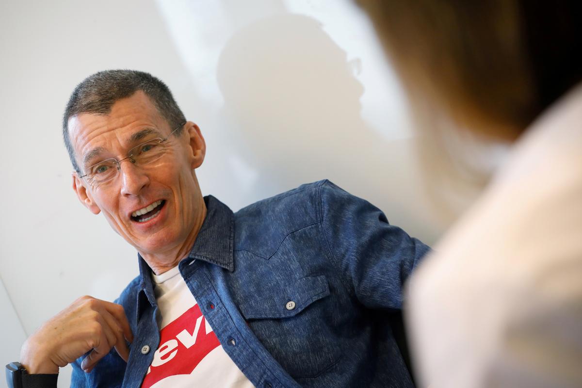 Levi Strauss & Co. CEO Chip Bergh speaks during an interview in New York, on July 31, 2019. (Brendan McDermid/Reuters)