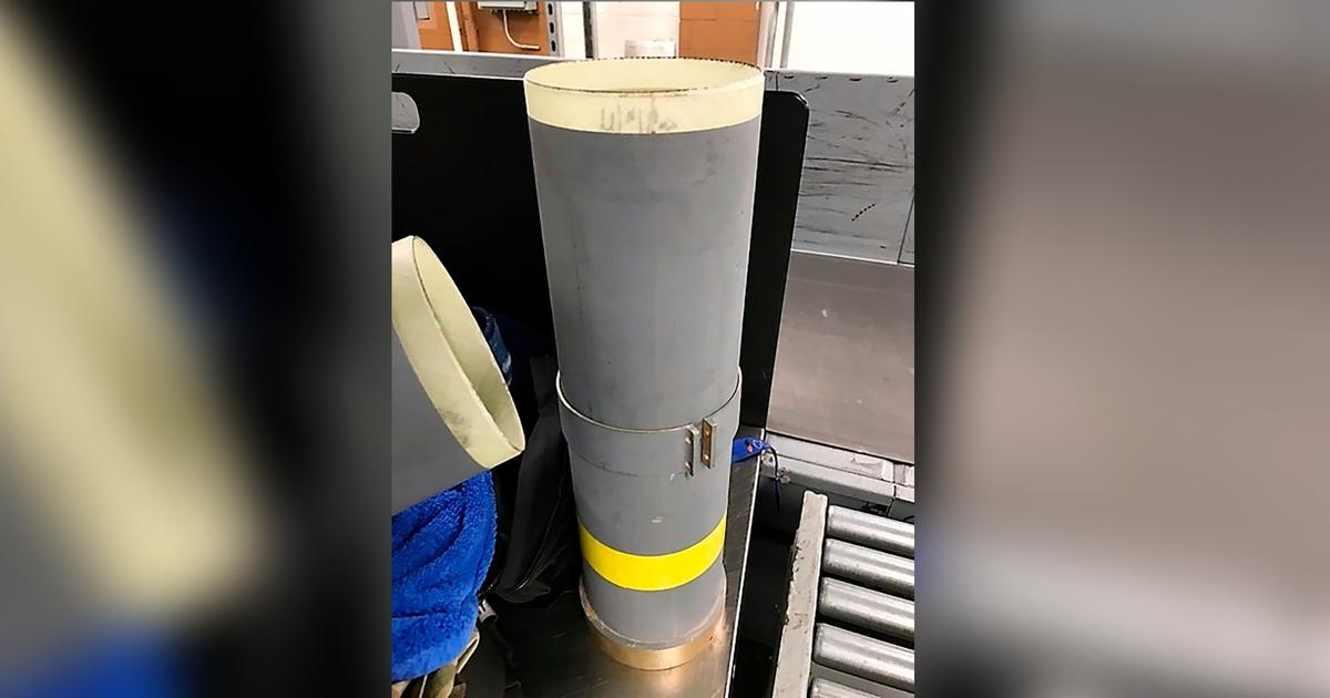 A section of a missile launcher is seen at Baltimore/Washington International Thurgood Marshall Airport near Baltimore in July 2019. (Transportation Security Administration via AP)