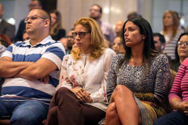 Citizens attend Pedro Pierluisi's confirmation hearing at the House of Representatives, in San Juan, Puerto Rico, on Aug. 2, 2019. (Dennis M. Rivera Pichardo/AP Photo)