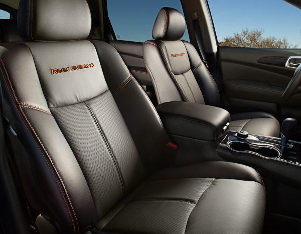 Stiched front seats. (Courtesy of Nissan)