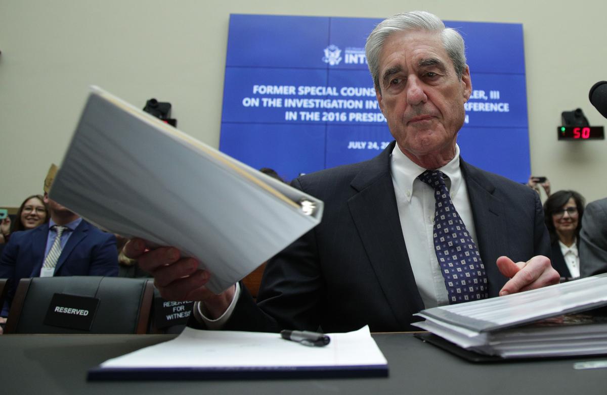 Former Special Counsel Robert Mueller in the Rayburn House Office Building in Washington on July 24, 2019. (Alex Wong/Getty Images)