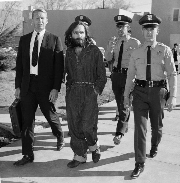 Charles Manson en route to court in Independence, Calif., on Dec. 3, 1969. (Harold Filan/AP Photo)