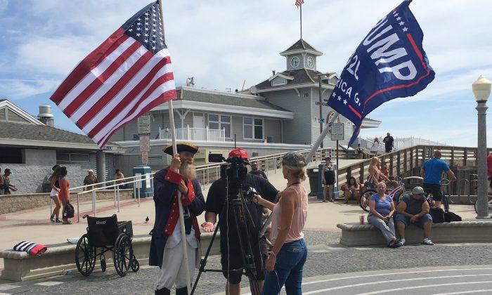 Enthusiastic Rally for Trump Draws Attention in Newport Beach
