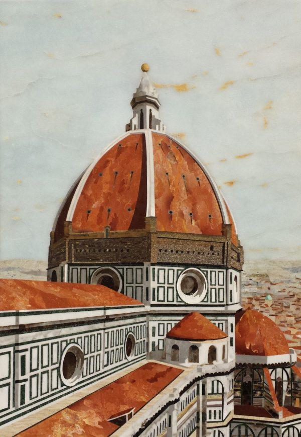 The Scarpelli Mosaici workshop is just a stone's throw from Florence's famous Duomo. Here, the Duomo is depicted in a commesso by Renzo Scarpelli. (Catia Scarpelli)