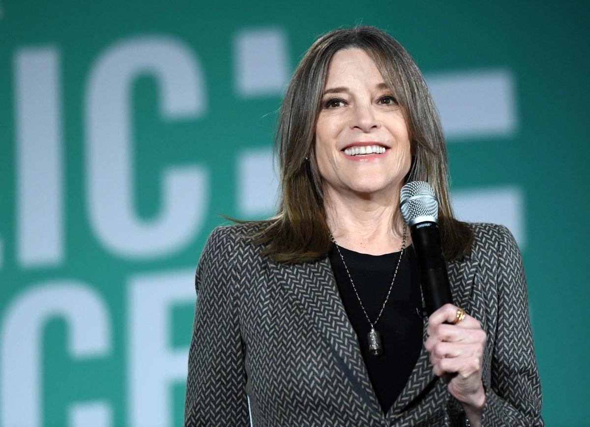 Democratic presidential candidate, author Marianne Williamson speaks during the 2020 Public Service Forum hosted by the American Federation of State, County and Municipal Employees (AFSCME) at UNLV on Aug. 3, 2019 in Las Vegas, Nev. (Ethan Miller/Getty Images)