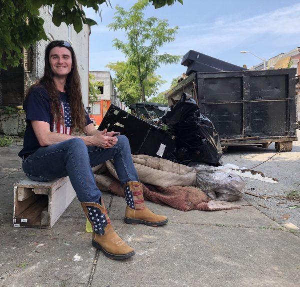 Conservative activist Scott Presler after a street cleanup event in Baltimore on Aug. 5, 2019. (Courtesy of Scott Presler)
