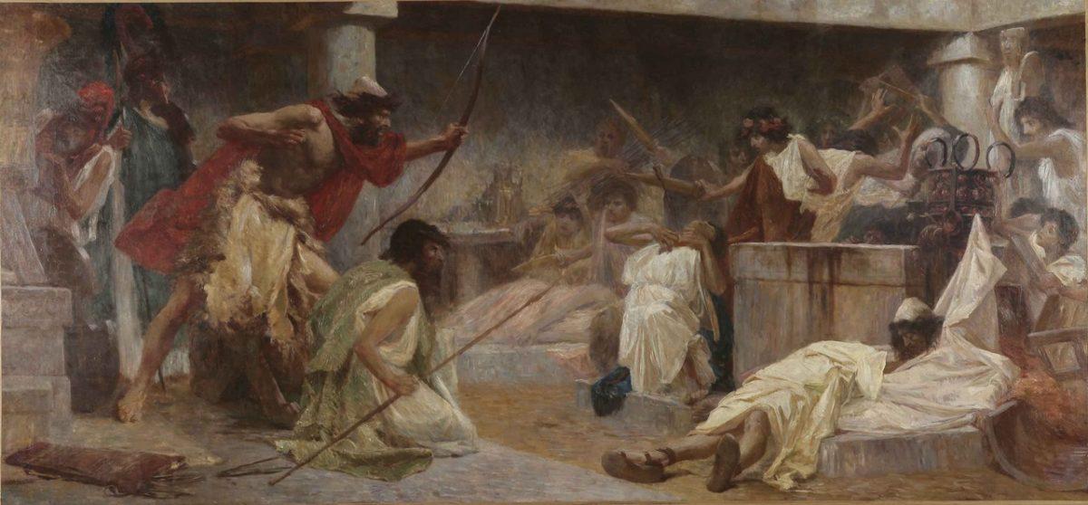 “Odysseus Kills the Suitors” by Slobodna Dalmacija. (Public Domain)