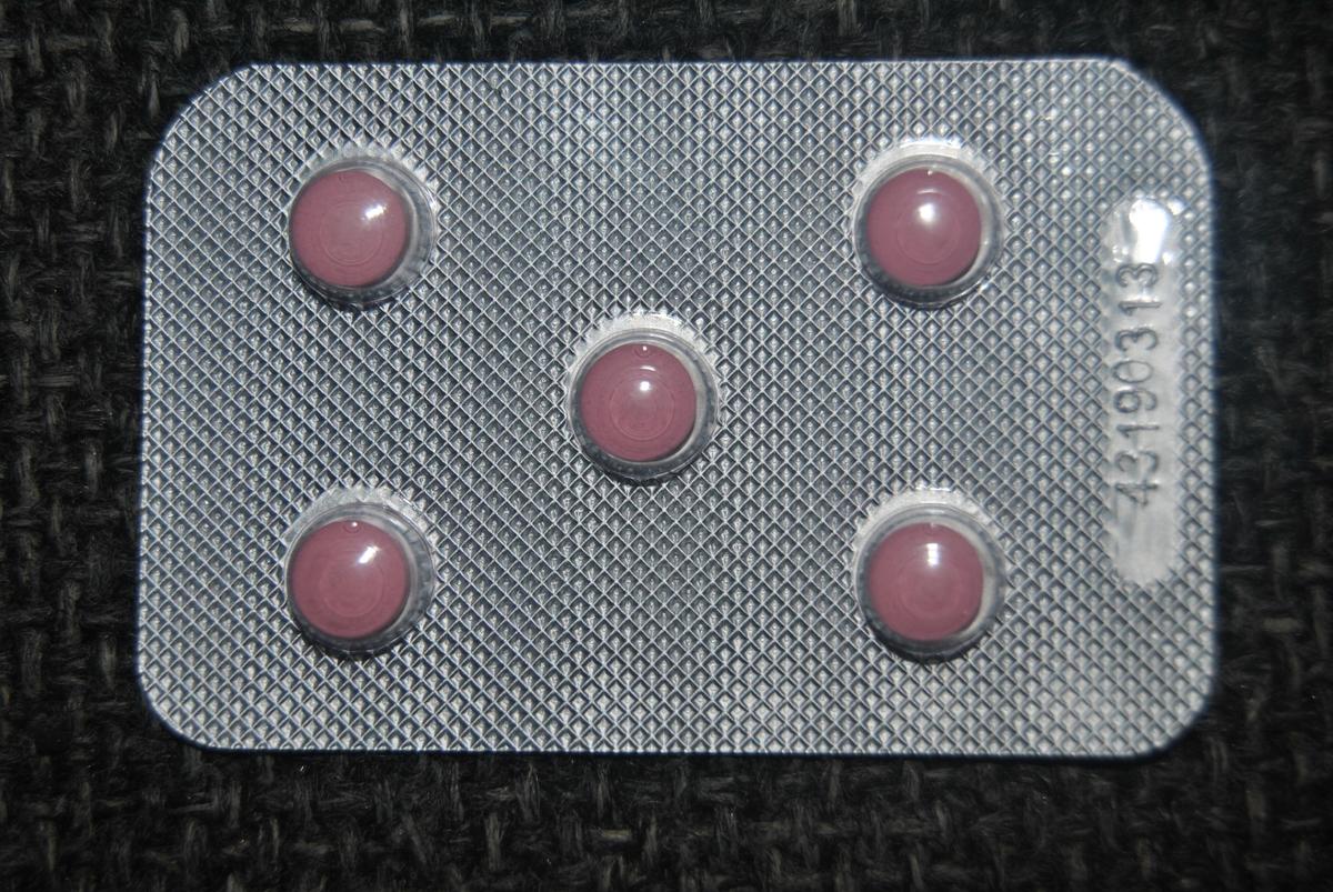 A strip of unlicensed Chinese contraceptive pills, on Aug. 1, 2019. These contraceptives are sold in many African countries under the guise of herbal medicine. (Dominic Kirui for The Epoch Times)