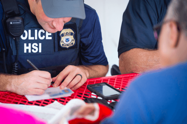 ICE conducts a worksite enforcement operation in Canton, Miss., on Aug. 7, 2019. (ICE)