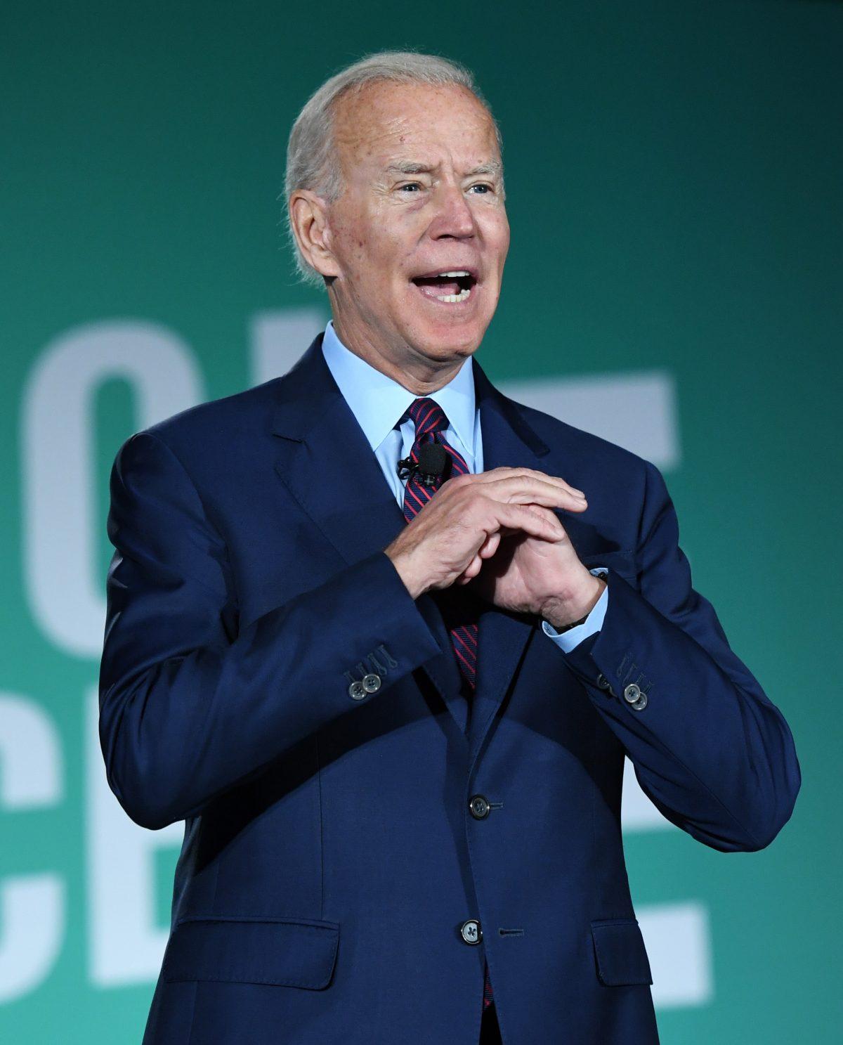 Democratic presidential candidate and former Vice President Joe Biden speaks during the 2020 Public Service Forum in Las Vegas on Aug. 3, 2019. (Ethan Miller/Getty Images)