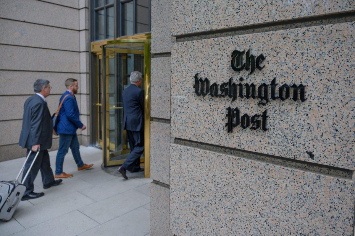 The Washington Post headquarters is seen on K Street in Washington, in a file photo. (Eric Baradat/AFP/Getty Images)