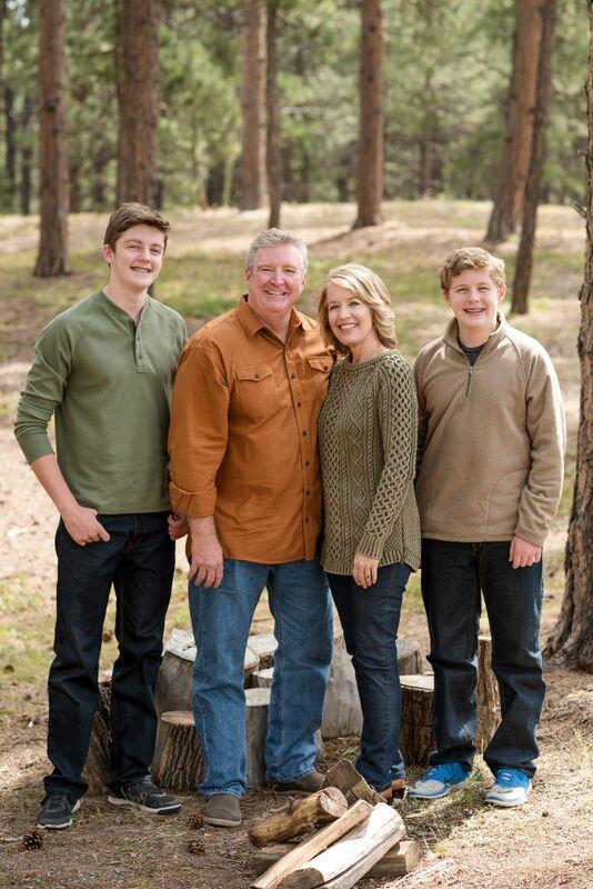 Jim Daly with his wife Jean and sons Trent and Troy. (Focus on the Family)