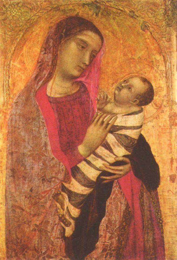 Ambrogio Lorenzetti: "Madonna and Child" from the 14th century. (Public Domain)
