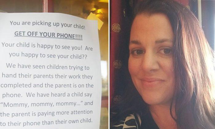 Mom Posts Photo of Daycare’s Bold Notice About Phones, Starting Huge Debate Online