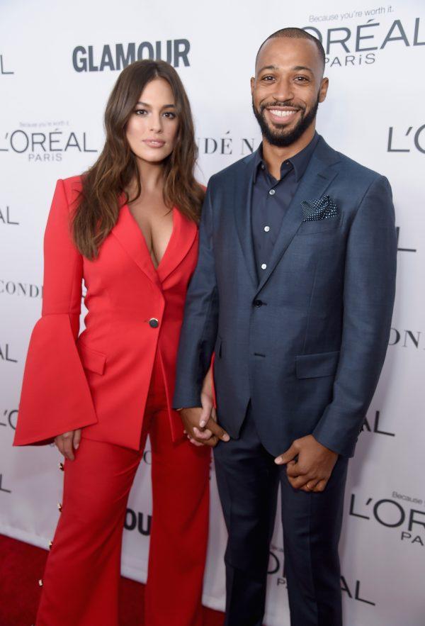 Ashley Graham and Justin Ervin attend Glamour's 2017 Women of The Year Awards in Brooklyn, New York, on Nov. 13, 2017. (Jamie McCarthy/Getty Images)