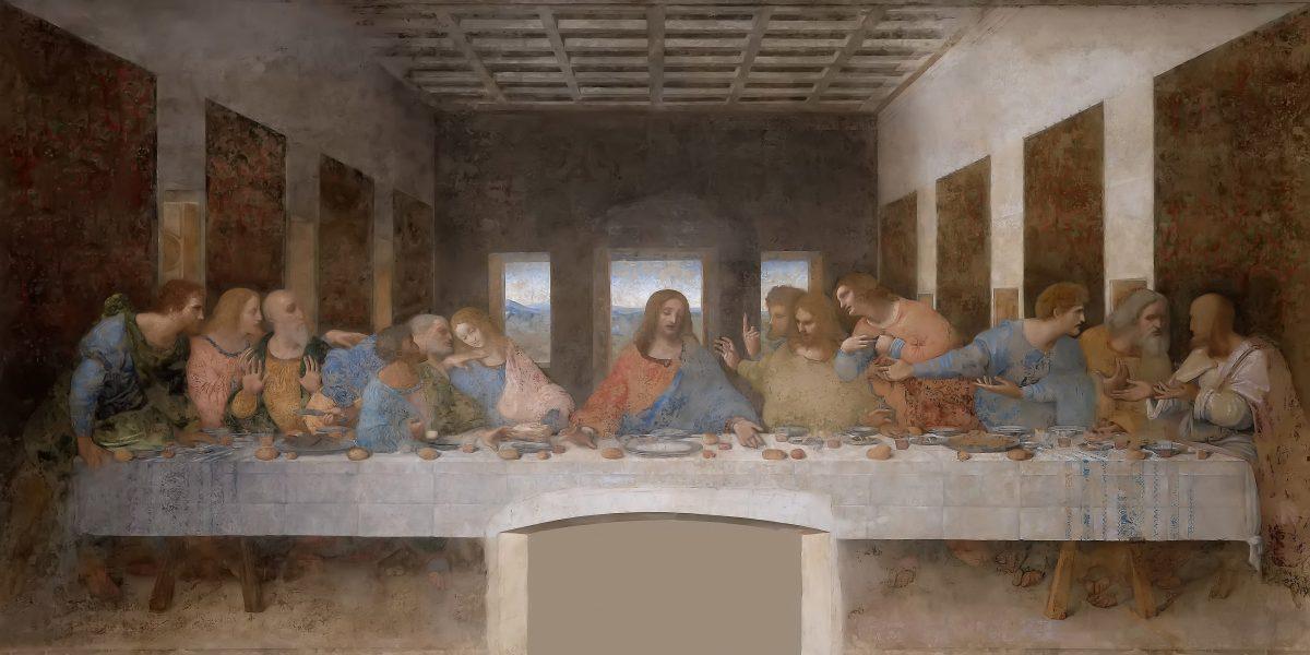 Some have speculated that the hands in this painting by Leonardo depict musical notes. “The Last Supper,” 1495-98, by Leonardo da Vinci. Holy Mary of Grace, Milan. (Public Domain)