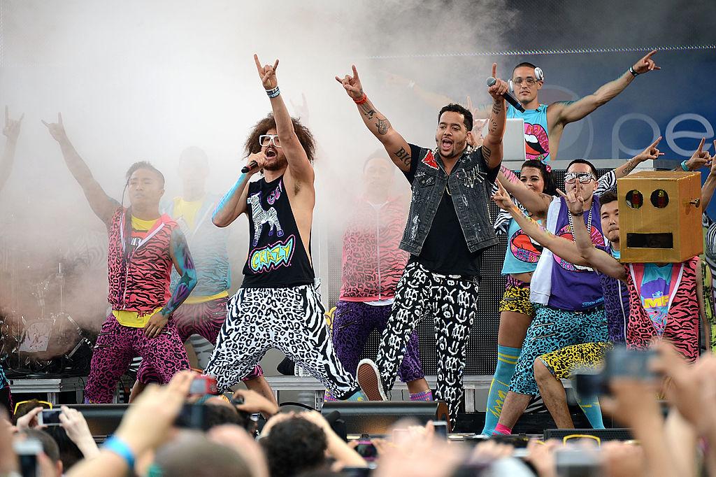 Stefan Gordy (a.k.a. Redfoo) and Skyler Gordy (a.k.a. SkyBlu) of the band LMFAO (©Getty Images | <a href="https://www.gettyimages.ca/detail/news-photo/stefan-gordy-and-skyler-gordy-of-the-band-lmfao-perform-on-news-photo/147415633">Andrew H. Walker</a>)