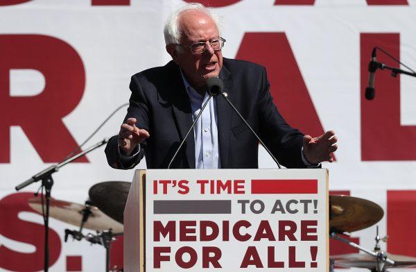 U.S. Sen. Bernie Sanders (I-VT) speaks during a health care rally at the 2017 Convention of the California Nurses Association/National Nurses Organizing Committee in San Francisco, California on Sept. 22, 2017. (Justin Sullivan/Getty Images)