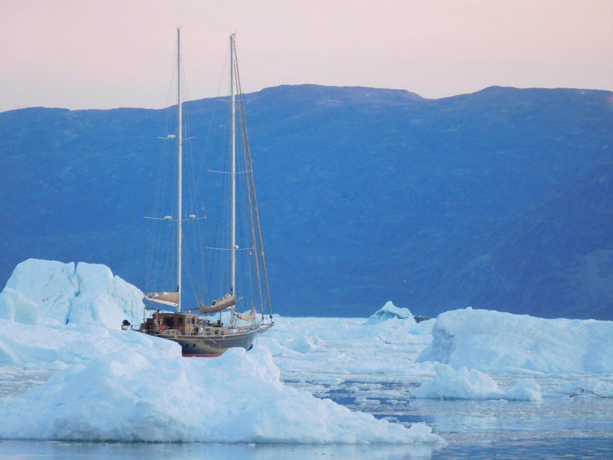 Torsukattak Fjord, Disko Bay, Greenland, in the environmental film "Aquarela." (Aleksandr Dudarev/Sony Pictures Classics)