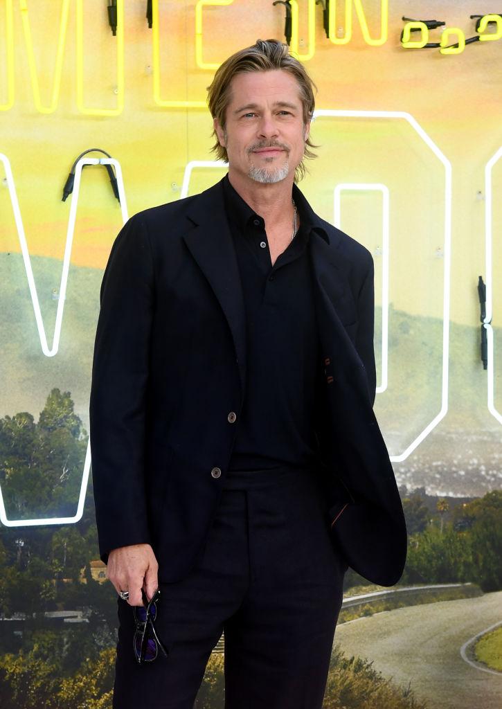 Brad Pitt attends the "Once Upon a Time... in Hollywood" U.K. Premiere at the Odeon Luxe Leicester Square. (©Getty Images | <a href="https://www.gettyimages.com/detail/news-photo/brad-pitt-attends-the-once-upon-a-time-in-hollywood-uk-news-photo/1165173869?adppopup=true">Gareth Cattermole</a>)