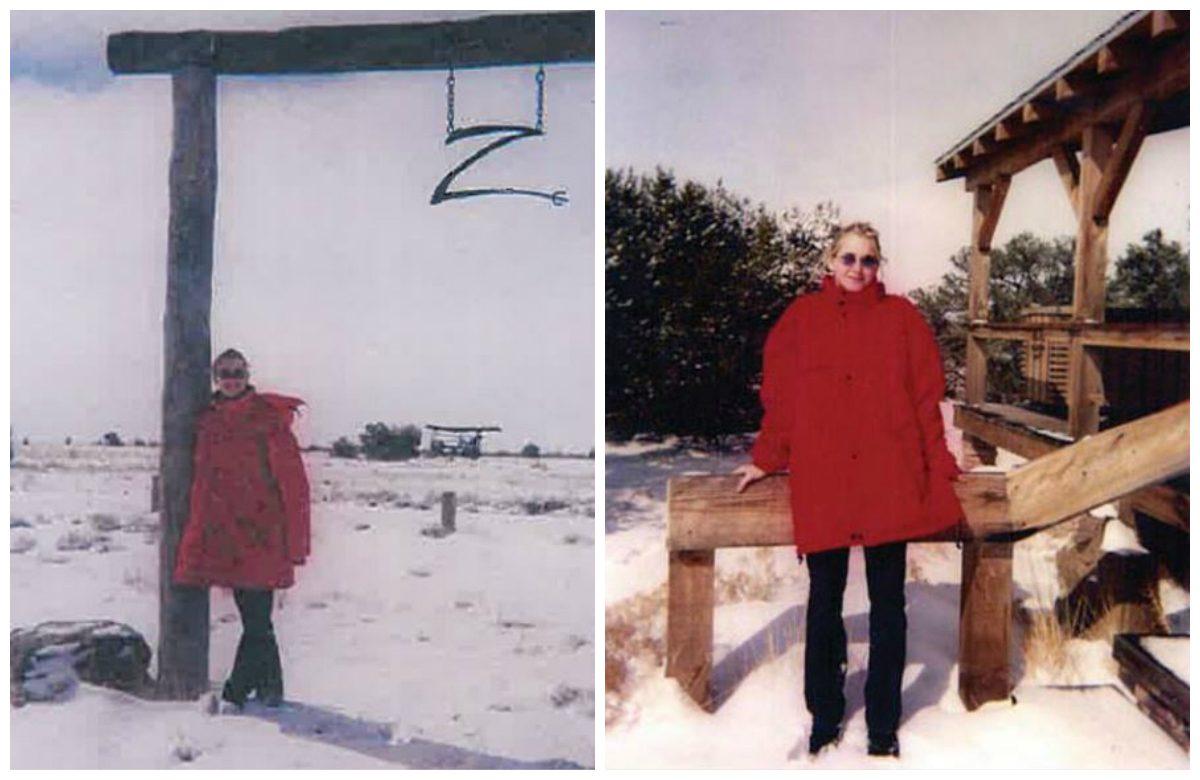 Virginia Roberts at Jeffrey Epstein's Zorro Ranch in New Mexico in file photographs. (U.S. District Court of the Southern District of Florida)