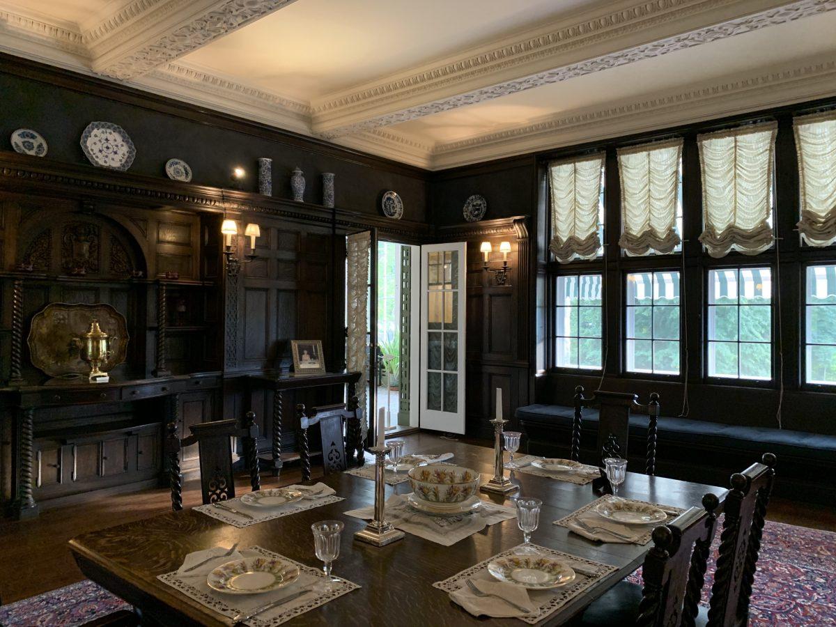 Formal dining room at Blithewold Mansion, Gardens & Arboretum. (Skye Sherman)