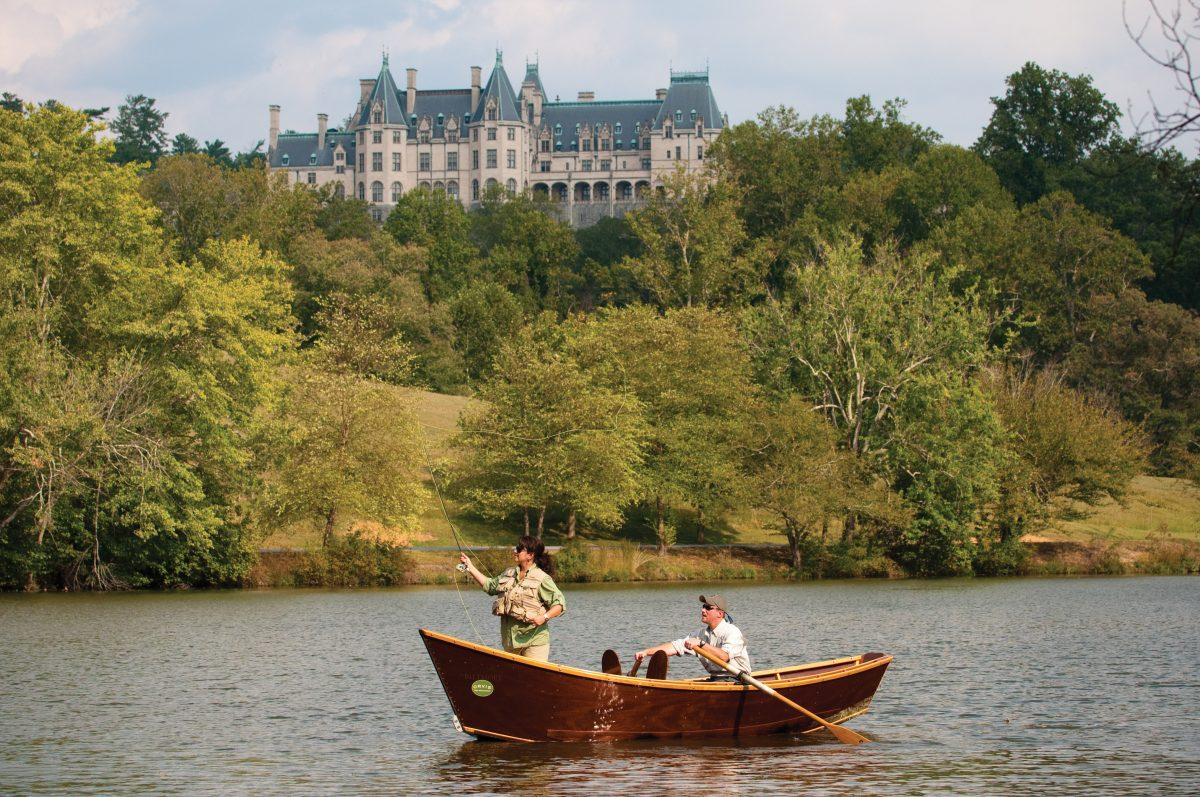 Fly fishing in the lagoon. Photo Credit: The Biltmore Company