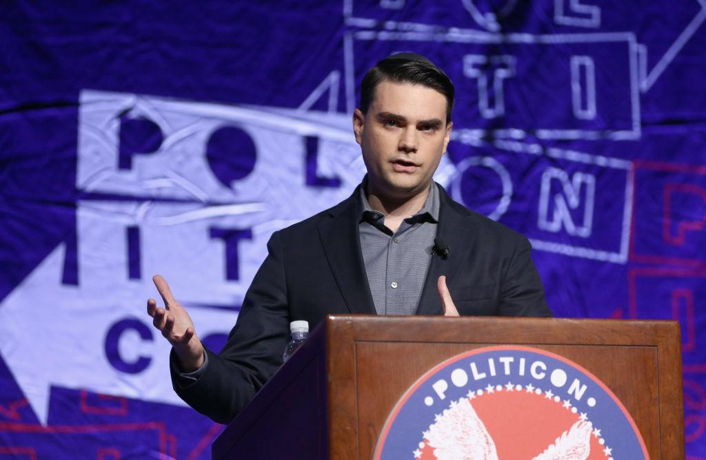 Ben Shapiro speaks onstage during Politicon at the Los Angeles Convention Center on Oct. 21, 2018 (©Getty Images | <a href="https://www.gettyimages.com.au/detail/news-photo/ben-shapiro-speaks-onstage-during-politicon-2018-at-los-news-photo/1052702586">Rich Polk</a>)