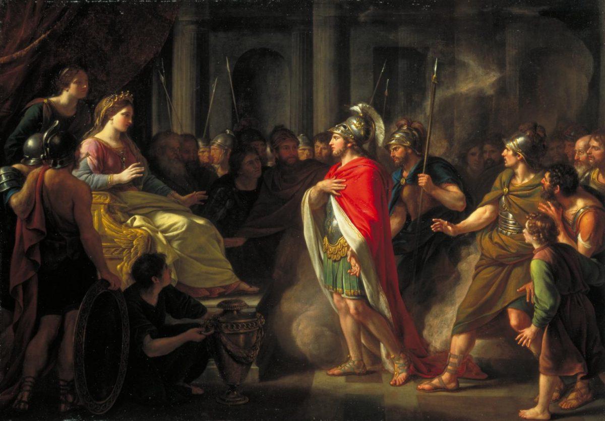 “The Meeting of Dido and Aeneas,” exhibited 1766, by Sir Nathaniel Dance-Holland. Purchased with assistance from the Art Fund, 1993. Tate. (PD-US)