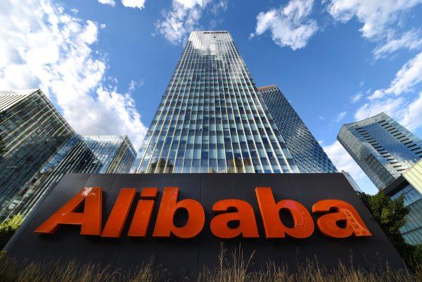 The company sign of Alibaba Group Holding Ltd. is seen outside its Beijing headquarters in China on June 29, 2019. (China Out/Reuters)