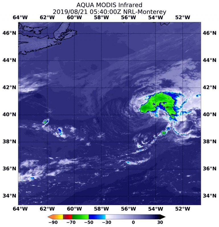 A view of Tropical Storm Chantel from a NASA satellite. (NASA)